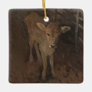 A Jersey Calf Ceramic Ornament