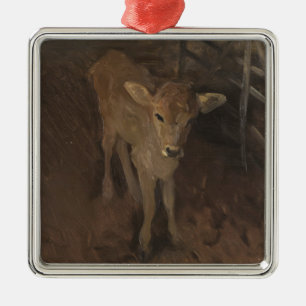 A Jersey Calf Metal Ornament