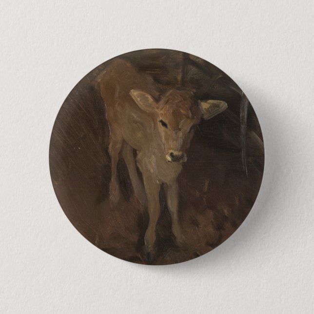 A Jersey Calf Pinback Button (Front)