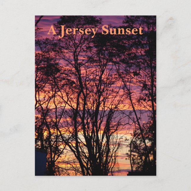 A Jersey Sunset Postcard (Front)