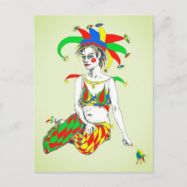 A Jester  Postcard (Front)