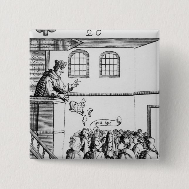 A Jesuit Preaching Against Our Bible Pinback Button (Front)