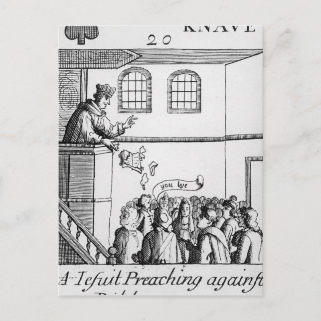 A Jesuit Preaching Against Our Bible Postcard (Front)