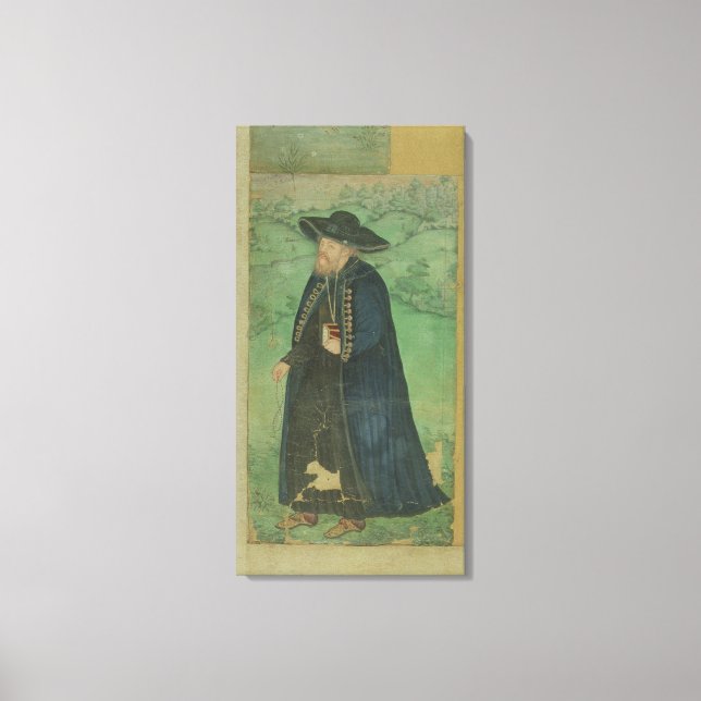 A Jesuit priest, inscribed in Persian: 'Jahangir S Canvas Print (Front)