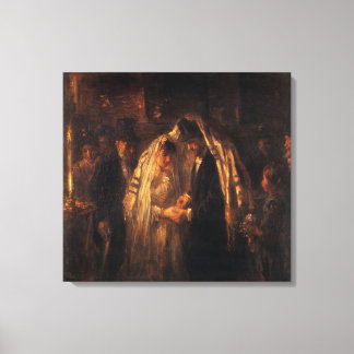 A Jewish Wedding by Jozef Israels - Circa 1903 Canvas Print