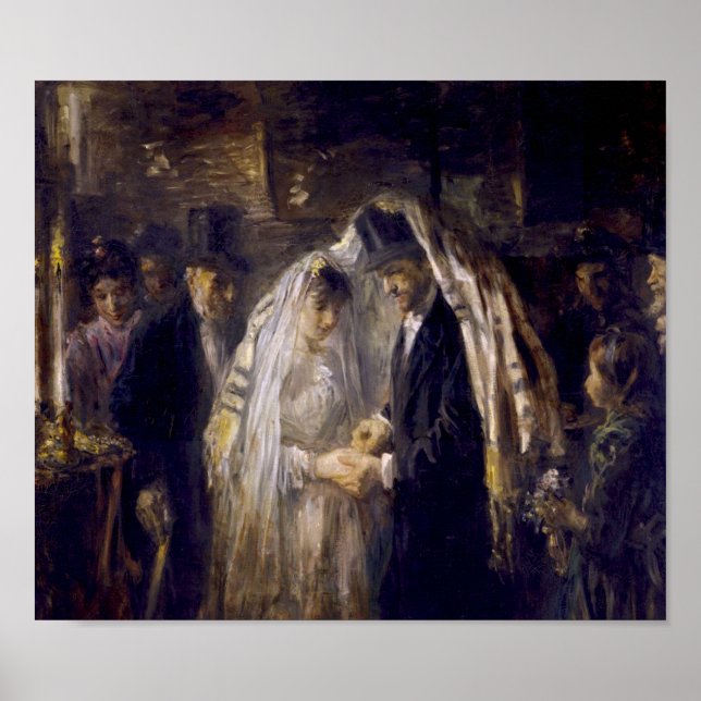 A Jewish Wedding by Jozef Israëls Poster (Front)