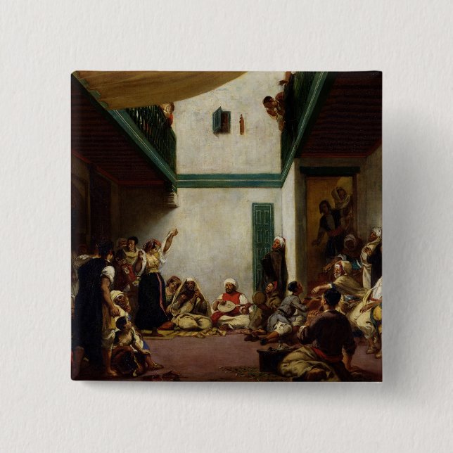 A Jewish wedding in Morocco, 1841 Pinback Button (Front)