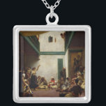 A Jewish wedding in Morocco, 1841 Silver Plated Necklace<br><div class="desc">A Jewish wedding in Morocco,  1841 | by Ferdinand Victor Eugene Delacroix | Art Location: Louvre,  Paris,  France | French Artist | Image Collection Number: XIR82865</div>