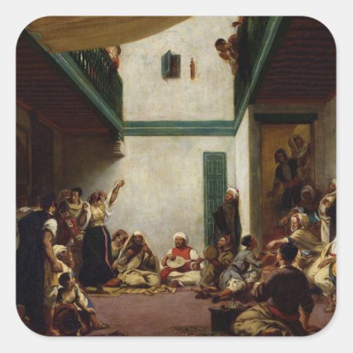 A Jewish wedding in Morocco 1841 Square Sticker