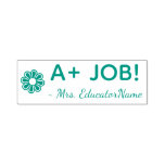 [ Thumbnail: "A+ Job!" + School Teacher Name Rubber Stamp ]
