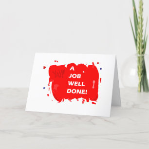 A Job Well Done! Letterpress Thank You Card
