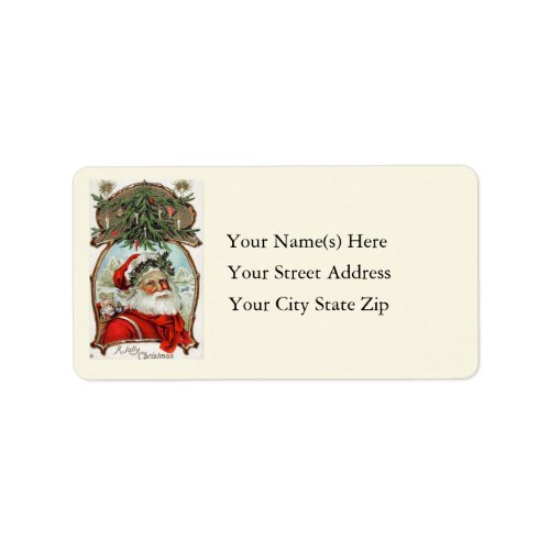 A Jolly Christmas Vintage Address Label