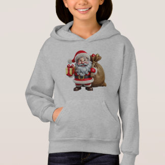 A jolly Santa Claus with rosy cheeks,T-Shirt Hoodie