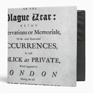 A Journal of the Plague Year, 1665 3 Ring Binder