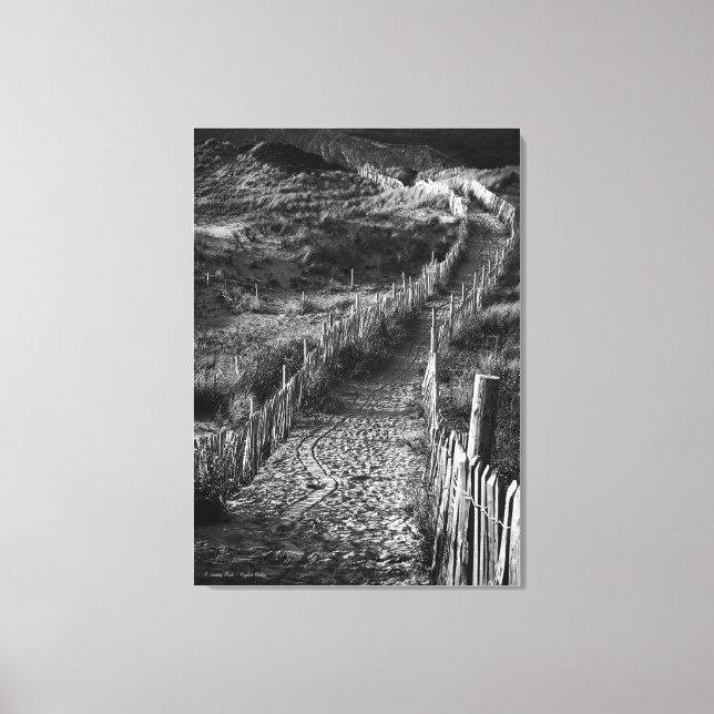 A Journey Made, fine art black and white Canvas Print (Front)