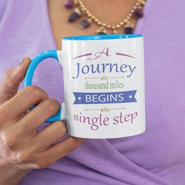 A Journey Of A Thousand Miles Quote Mug Mug (Creator Uploaded)