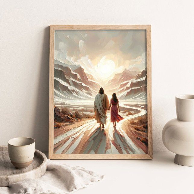 A Journey of Faith, Christian Art, Jesus Walking  Poster (Creator Uploaded)