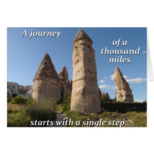 A journey starts with a single step. cards (Front Horizontal)