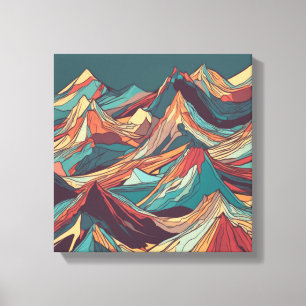  A Journey Through Colorful Mountains Canvas Print