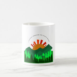 A Journey Through the Silent Slopes Retro Mountain Color Morph Mug