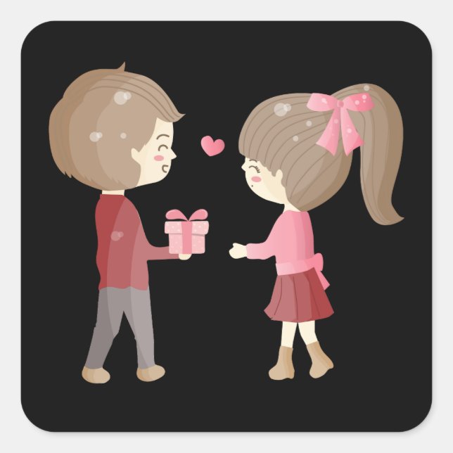 A journey together ❤️ square sticker (Front)