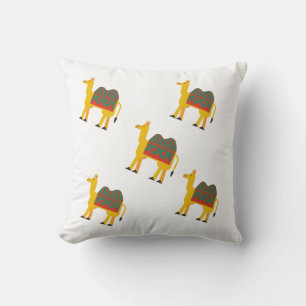 A Journey with Camels (Square Pillowcase) Throw Pillow
