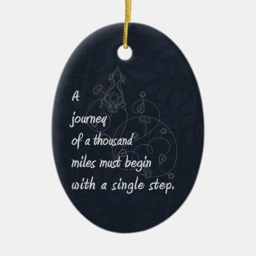 A Journey Zen Proverb Ceramic Ornament