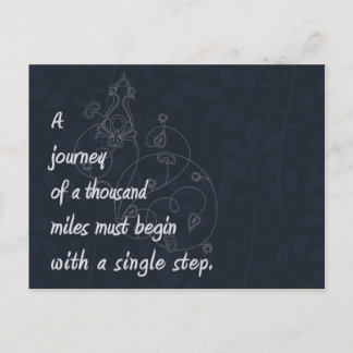 "A Journey..." Zen Proverb. Postcard