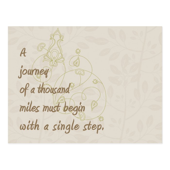 "A Journey" Zen Proverb. Postcards