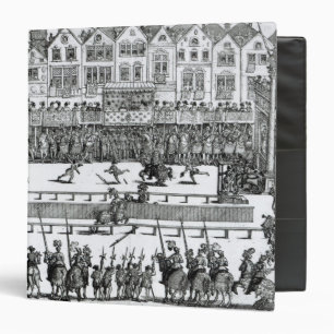 A Jousting Scene 3 Ring Binder