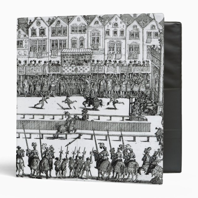 A Jousting Scene 3 Ring Binder (Front/Inside)