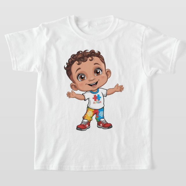 A Joyful Celebration of Autism Awareness" T-Shirt (Laydown)