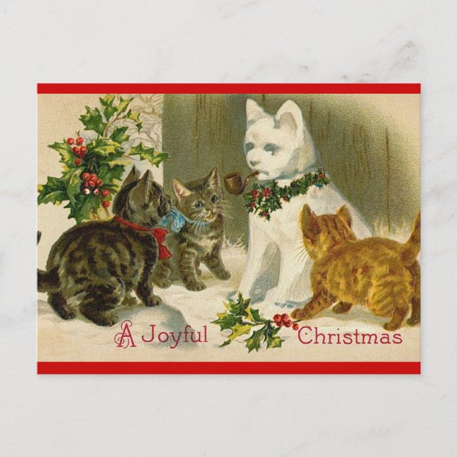 A Joyful Christmas and a Happy, Healthy New Year! Holiday Postcard (Front)