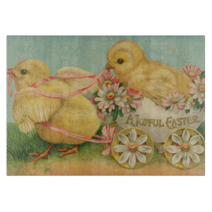 "A Joyful Easter" VIntage Postcard, ca. 1915 Cutting Board