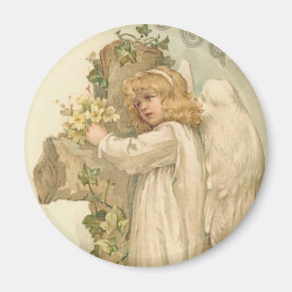 A Joyous Easter Angel Vintage Easter Magnet