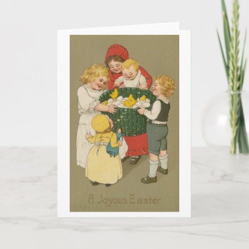 A Joyous Easter Vintage Easter Greeting Card