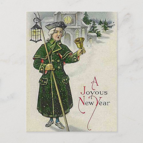 A Joyous New Year Vintage Holiday Postcard