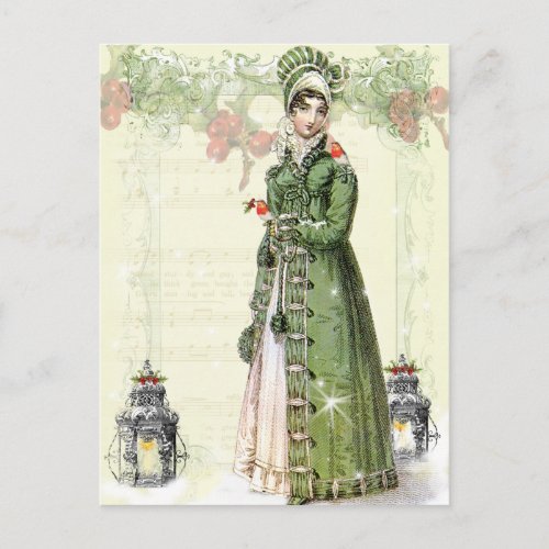 A Joyous Noel _ Jane Austen Inspired Holiday Postcard