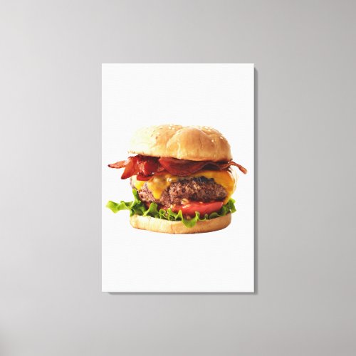 A juicy Cheeseburger  Canvas Print