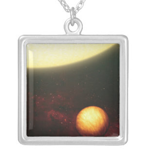 A Jupiter-like planet Silver Plated Necklace