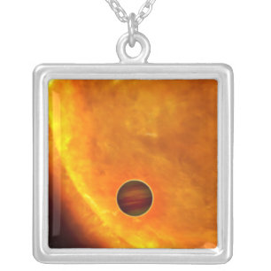 A Jupiter-sized planet Silver Plated Necklace