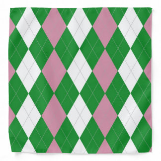 A.K.A Pink & Green Argyle Bandana