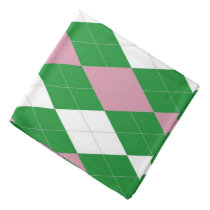 A.K.A Pink & Green Argyle Bandana A.K.A Pink & Green Argyle Bandana