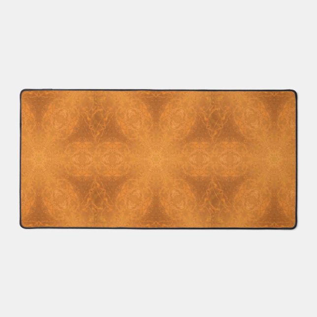 A Kaleidoscope of a Burnt Orange Star   Desk Mat (Front)