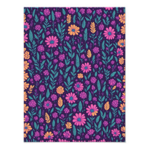 A Kaleidoscope of Blossoms on Twilight Amethyst Photo Print