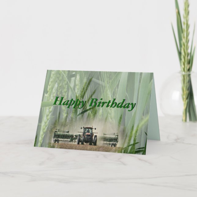 A Kansas Wheat Farmer 2862-customize any occasion Card (Front)