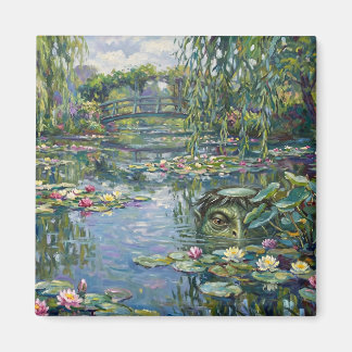 A kappa has been added to Claude Monet's "Water Li Magnet