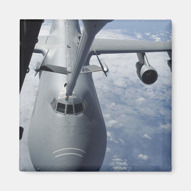 A KC-10 Extender prepares to refuel a C-5 Galax Magnet (Front)
