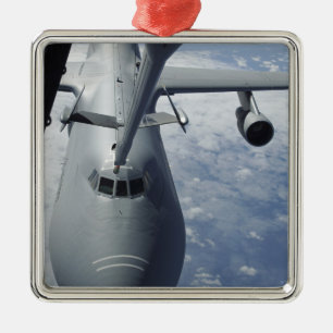 A KC-10 Extender prepares to refuel a C-5 Galax Metal Ornament