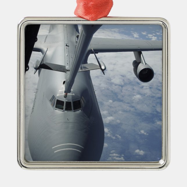 A KC-10 Extender prepares to refuel a C-5 Galax Metal Ornament (Front)